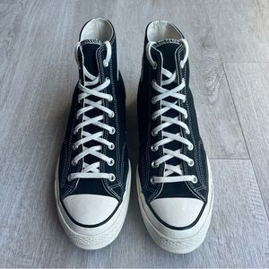 Converse Chuck Taylor 70 Classic Vintage Canvas HI, Men’s size 11, Black/Egret